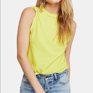 Free People New Zest Yellow Movement Tank Top